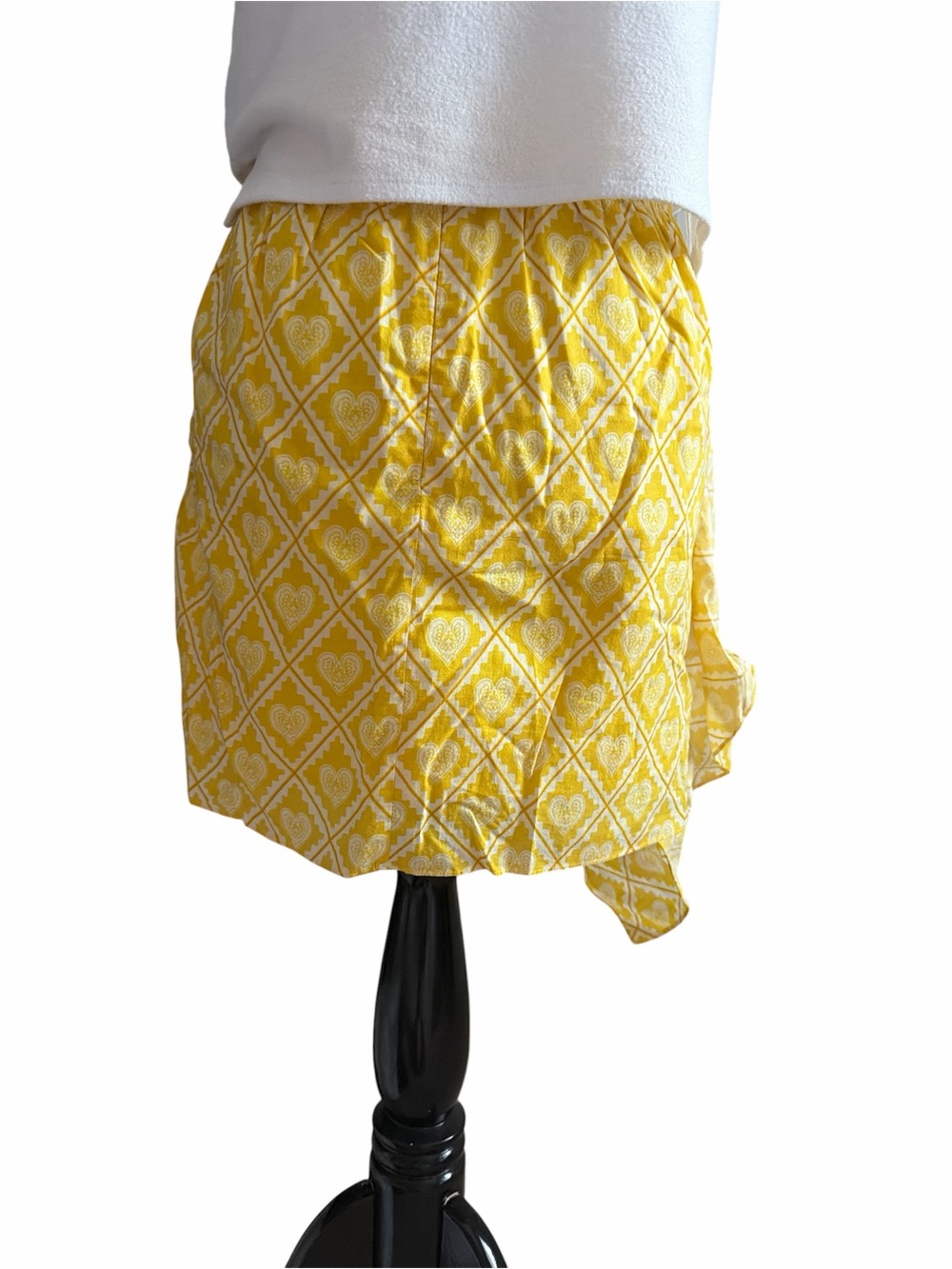 RHODE Yellow Patterned Ruched Mini Skirt - Picture 3 of 5